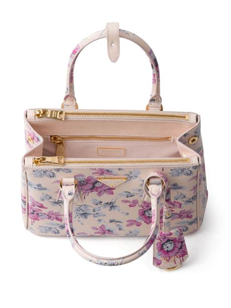 prada galleria printed saffiano leather bag